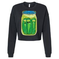 Cool Pickle Rick Jar Rick & Morty Funny Gift Cropped Pullover Crew