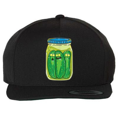 Cool Pickle Rick Jar Rick & Morty Funny Gift Wool Snapback Cap