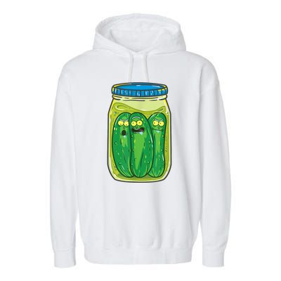 Cool Pickle Rick Jar Rick & Morty Funny Gift Garment-Dyed Fleece Hoodie