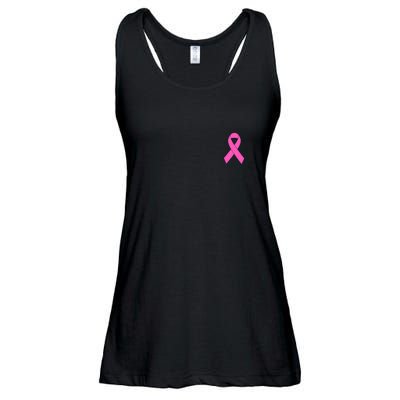 Cute Pink Ribbon Breast Cancer Awareness Ladies Essential Flowy Tank