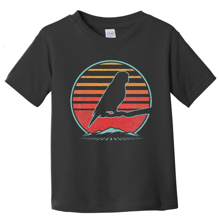 Conure Parrot Retro Vintage 80s Style Birding Gift Toddler T-Shirt