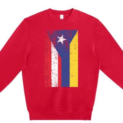 Colombia Puerto Rico Flag Pride Premium Crewneck Sweatshirt