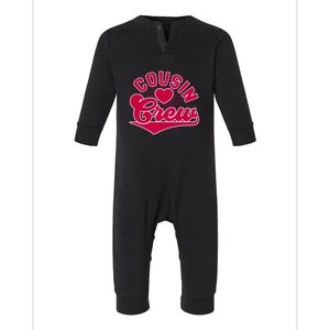 Cute Pink Retro Sports Style Cousin Crew Meaningful Gift Infant Fleece One Piece