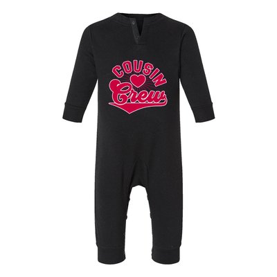 Cute Pink Retro Sports Style Cousin Crew Meaningful Gift Infant Fleece One Piece