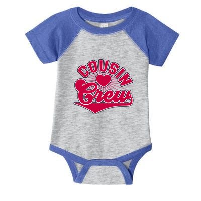 Cute Pink Retro Sports Style Cousin Crew Meaningful Gift Infant Baby Jersey Bodysuit