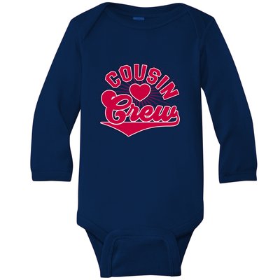 Cute Pink Retro Sports Style Cousin Crew Meaningful Gift Baby Long Sleeve Bodysuit