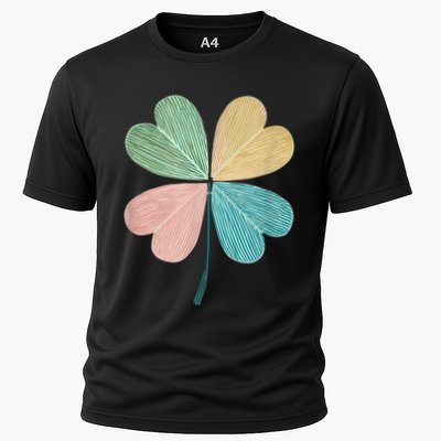 Chic Pretty Retro Lucky St.Patrick’S Day Four Leaf Clover Performance Shirt