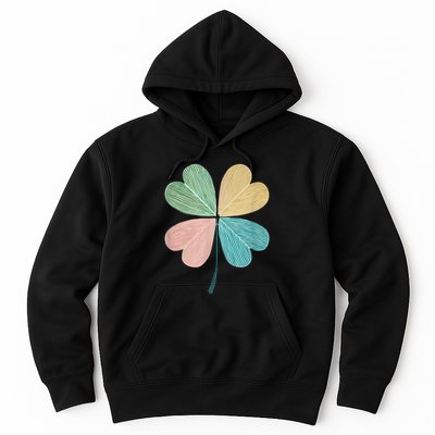 Chic Pretty Retro Lucky St.Patrick’S Day Four Leaf Clover Hoodie