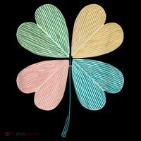 Chic Pretty Retro Lucky St.Patrick’S Day Four Leaf Clover Womens T-Shirt