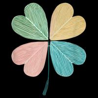 Chic Pretty Retro Lucky St.Patrick’S Day Four Leaf Clover Women's V-Neck T-Shirt