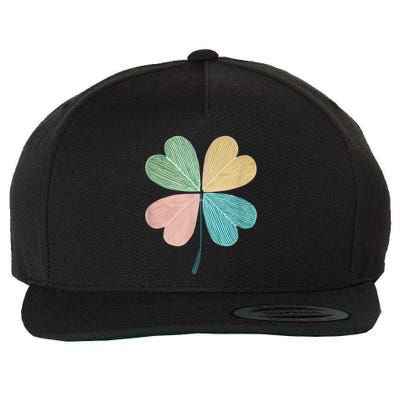 Chic Pretty Retro Lucky St.Patrick’S Day Four Leaf Clover Wool Snapback Cap
