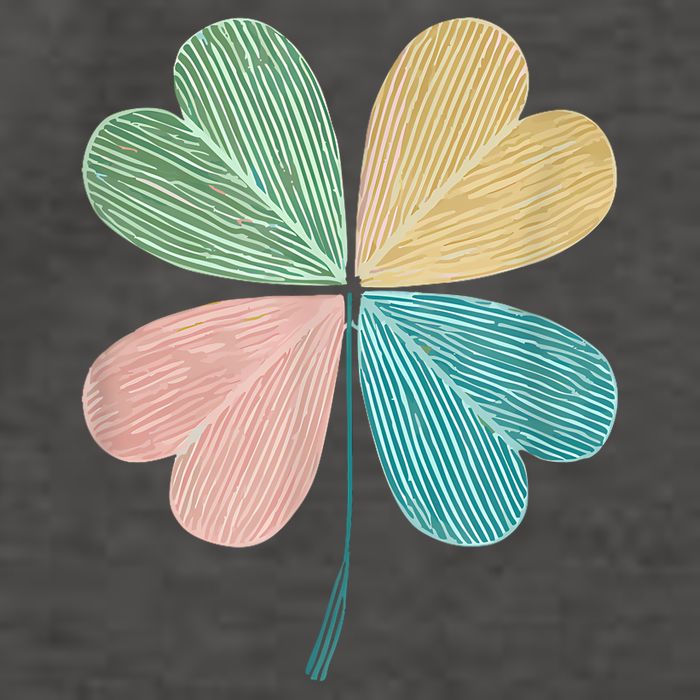Chic Pretty Retro Lucky St.Patrick’S Day Four Leaf Clover Vector Backpack