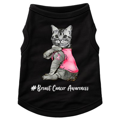 Cat Pink Ribbon Breast Cancer Doggie Tank
