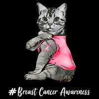 Cat Pink Ribbon Breast Cancer Cooling Performance Crew T-Shirt