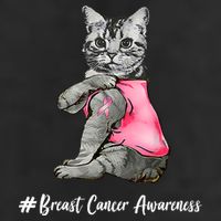 Cat Pink Ribbon Breast Cancer Golf Towel