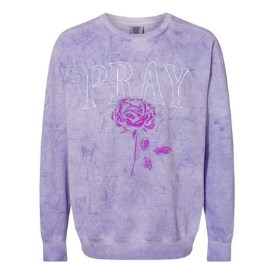 Christian Prayer Rose Streetwear For N Floral Faith Colorblast Crewneck Sweatshirt