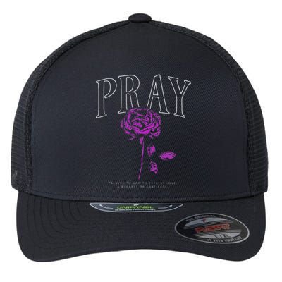 Christian Prayer Rose Streetwear For N Floral Faith Flexfit Unipanel Trucker Cap