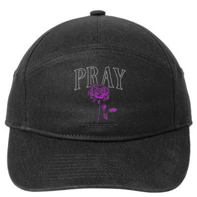 Christian Prayer Rose Streetwear For N Floral Faith 7-Panel Snapback Hat