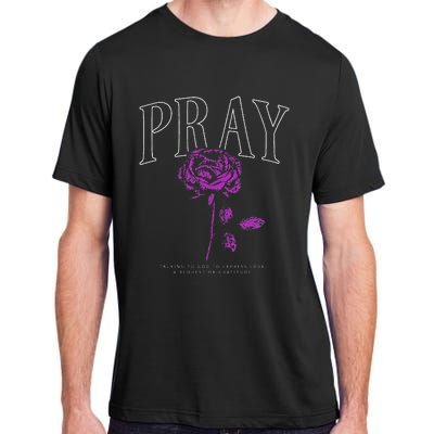 Christian Prayer Rose Streetwear For N Floral Faith Adult ChromaSoft Performance T-Shirt