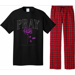 Christian Prayer Rose Streetwear For N Floral Faith Pajama Set