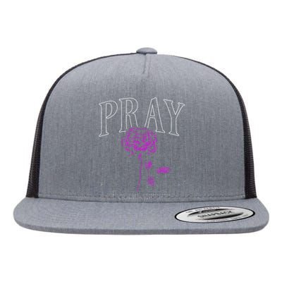 Christian Prayer Rose Streetwear For N Floral Faith Flat Bill Trucker Hat