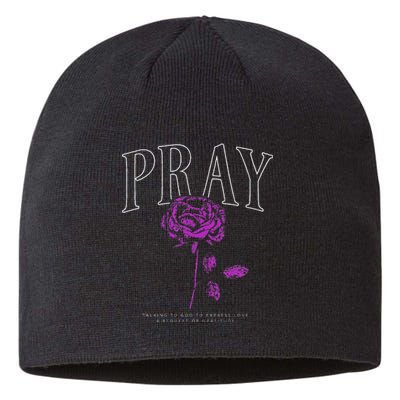 Christian Prayer Rose Streetwear For N Floral Faith Sustainable Beanie