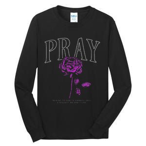 Christian Prayer Rose Streetwear For N Floral Faith Tall Long Sleeve T-Shirt