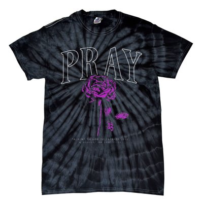 Christian Prayer Rose Streetwear For N Floral Faith Tie-Dye T-Shirt