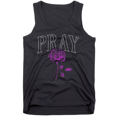 Christian Prayer Rose Streetwear For N Floral Faith Tank Top