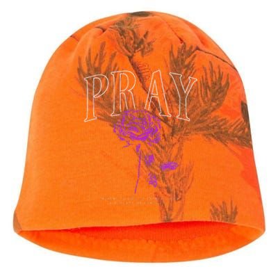 Christian Prayer Rose Streetwear For N Floral Faith Kati - Camo Knit Beanie