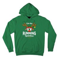 Christmas Pjs Running Xmas Reindeer Matching Hoodie