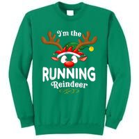 Christmas Pjs Running Xmas Reindeer Matching Sweatshirt