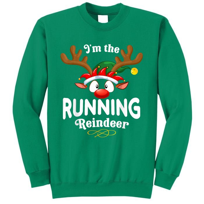 Christmas Pjs Running Xmas Reindeer Matching Sweatshirt