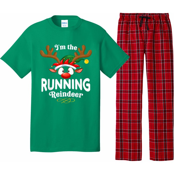 Christmas Pjs Running Xmas Reindeer Matching Pajama Set