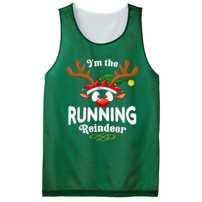 Christmas Pjs Running Xmas Reindeer Matching Mesh Reversible Basketball Jersey Tank