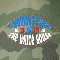 Cute Patriotic Rwb A Womans Place Is In The White House Legacy Tie Dye Trucker Hat