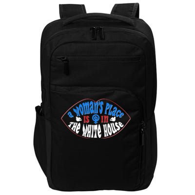 Cute Patriotic Rwb A Womans Place Is In The White House Impact Tech Backpack