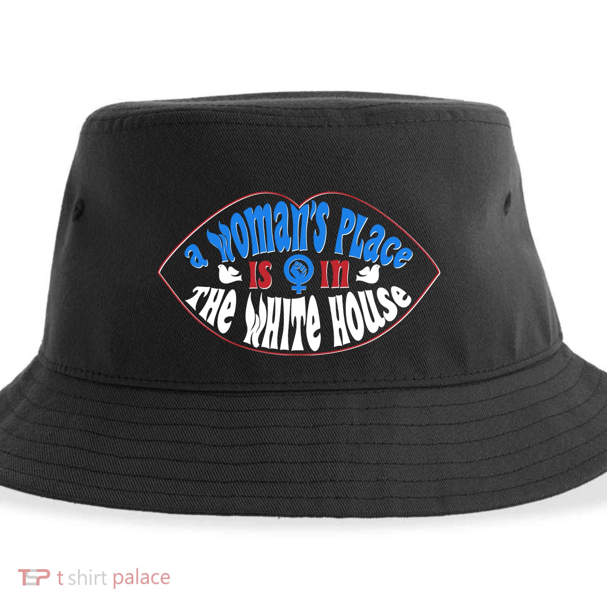 Cute Patriotic Rwb A Womans Place Is In The White House Sustainable Bucket Hat