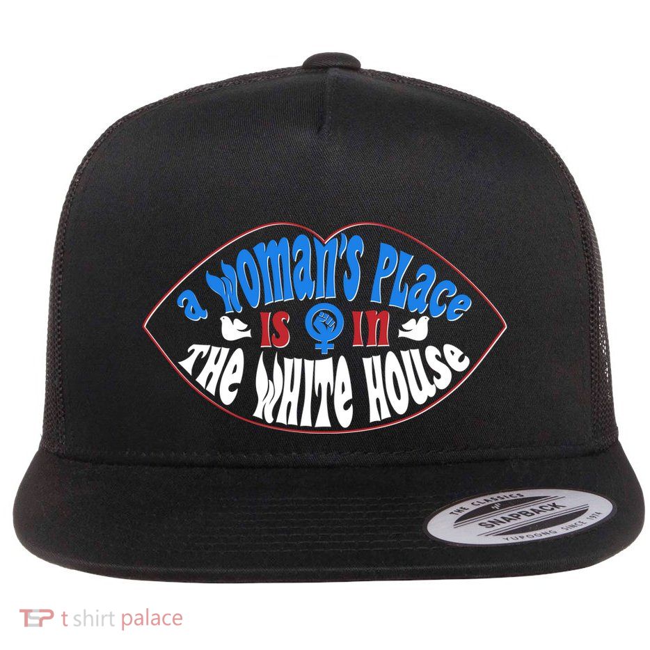Cute Patriotic Rwb A Womans Place Is In The White House Flatbill Hat