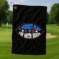 Cute Patriotic Rwb A Womans Place Is In The White House Golf Towel