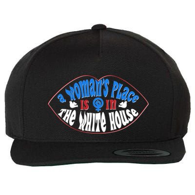 Cute Patriotic Rwb A Womans Place Is In The White House Wool Snapback Cap