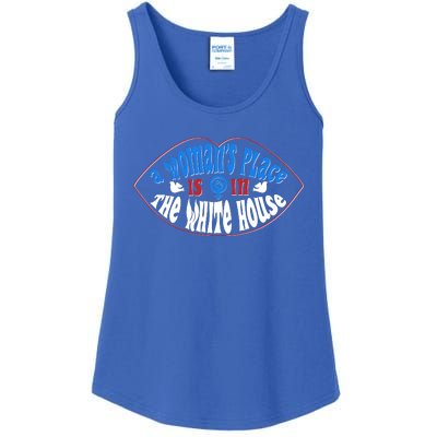 Cute Patriotic Rwb A Womans Place Is In The White House Ladies Essential Tank