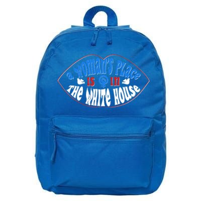 Cute Patriotic Rwb A Womans Place Is In The White House 16 in Basic Backpack