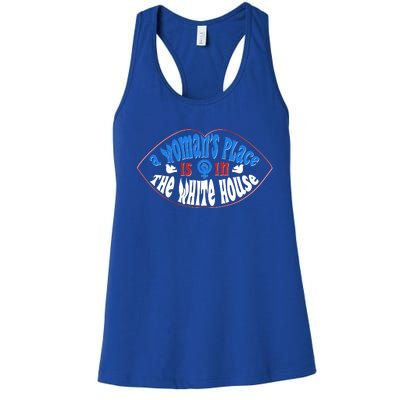 Cute Patriotic Rwb A Womans Place Is In The White House Women's Racerback Tank