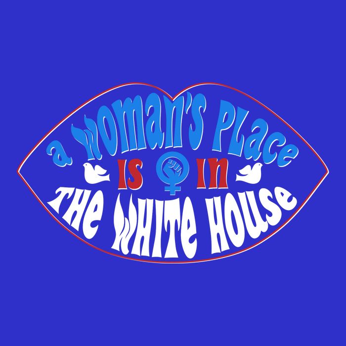 Cute Patriotic Rwb A Womans Place Is In The White House Zip Tote Bag