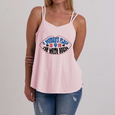 Cute Patriotic Rwb A Womans Place Is In The White House Women's Strappy Tank