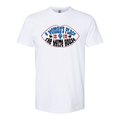 Cute Patriotic Rwb A Womans Place Is In The White House Softstyle CVC T-Shirt