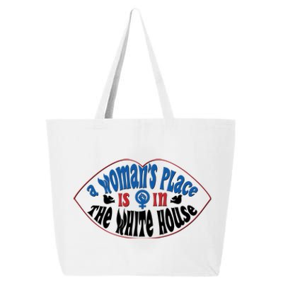 Cute Patriotic Rwb A Womans Place Is In The White House 25L Jumbo Tote