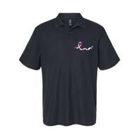 Cute Pink Ribbon Butterfly Breast Cancer Awareness Softstyle Adult Sport Polo