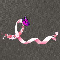 Cute Pink Ribbon Butterfly Breast Cancer Awareness Cotton Canvas Backpack